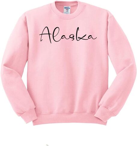 TeesAndTankYou Script Alaska Sweatshirt Unisex in Saudi Arabia