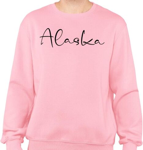 TeesAndTankYou Script Alaska Sweatshirt Unisex in Saudi Arabia