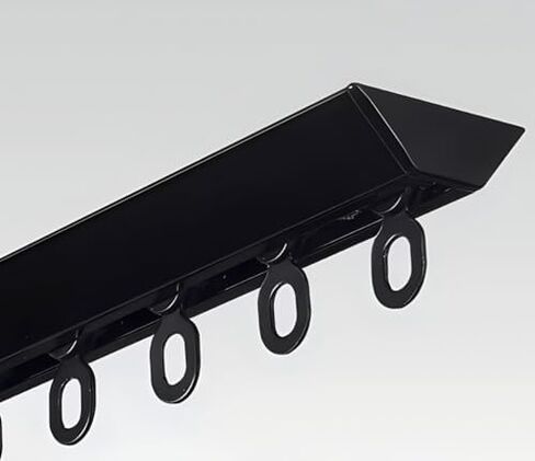 9ft Curtain Track Rail Ceiling Mount - Black Room Divider System with Gliders & Hooks, Straight Drapery Track Set for 40ft, 30ft, 20ft, 16ft, 14ft, 12ft, 10ft Curtains in Saudi Arabia