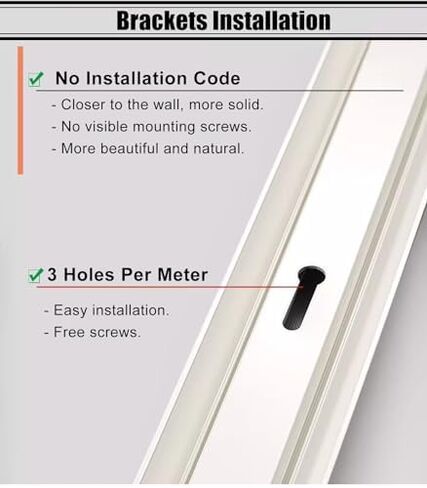 9ft Curtain Track Rail Ceiling Mount - Black Room Divider System with Gliders & Hooks, Straight Drapery Track Set for 40ft, 30ft, 20ft, 16ft, 14ft, 12ft, 10ft Curtains in Saudi Arabia