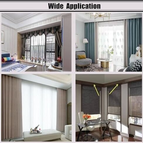 9ft Curtain Track Rail Ceiling Mount - Black Room Divider System with Gliders & Hooks, Straight Drapery Track Set for 40ft, 30ft, 20ft, 16ft, 14ft, 12ft, 10ft Curtains in Saudi Arabia