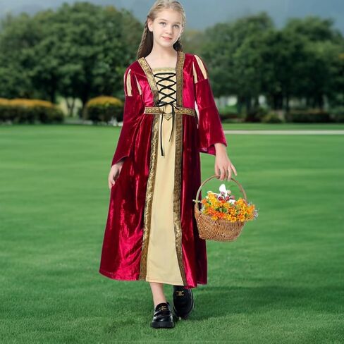 LMYOVE Medieval Princess Costume for Girls Renaissance Faire Dress Up Halloween Cosplay in Saudi Arabia