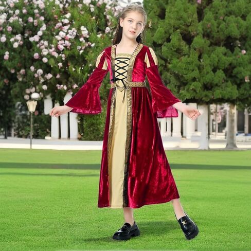 LMYOVE Medieval Princess Costume for Girls Renaissance Faire Dress Up Halloween Cosplay in Saudi Arabia