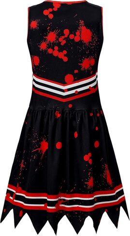 Cheerleader Dress Costume For Girl Full Set Dress Halloween Accessories in Kuwait