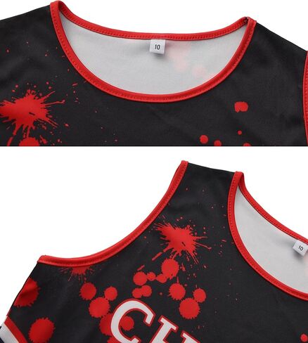 Cheerleader Dress Costume For Girl Full Set Dress Halloween Accessories in Kuwait