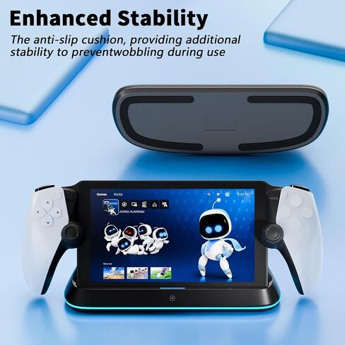 Charging Stand for PS Portal Remote Player, PS Portal Charger Dock Station for PlayStation Portal,PS Portal Stand with 7 RGB Light Modes and Type-C Cable, White in Saudi Arabia