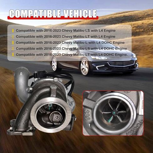 6A0-F4-T/C Turbocharger Assembly without Solenoid Valve Compatible with Hond-a Accord 2018-2022 1.5L Engine Replace# 181201132E 18900-6A0-003 in Kuwait