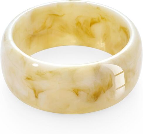 WOWORAMA Colorful Resin Acrylic Bangle Bracelets for Women Geometric Chunky Mottled Acetate Resin Bangles Wide Acrylic Plastic Bracelets Statement Jewelry in Saudi Arabia
