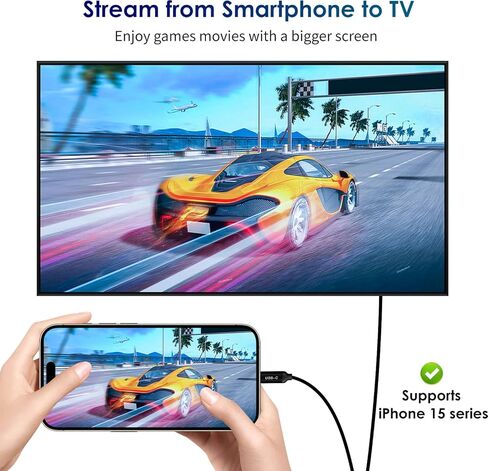كابل USB C بسرعة 32.4 جيجابت في الثانية إلى DisplayPort 8K، منفذ عرض ثنائي الاتجاه إلى كابل USB C بطول 6 أقدام يدعم 4K 144 هرتز/2K 240 هرتز (Thunderbolt 4 إلى DisplayPort 1.4،) مجدول - يعمل مع iPhone 15 MacBook XPS in Kuwait