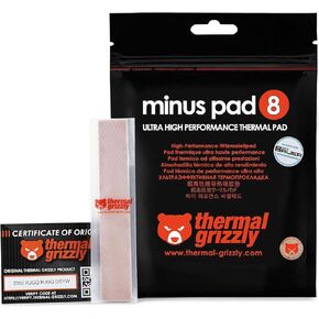 Thermal Grizzly - Minus Pad 8 (120x20x0,5mm) - وسادة حرارية موصلة للتبريد ذاتية اللصق - وسادة حرارية سيليكون مرنة وقابلة للتكيف CPU/GPU/PS4/PS5/Xbox in Saudi Arabia