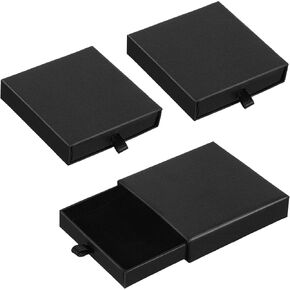 3 Pack Jewelry Gift Box, Cardboard Small Jewelry Box, 2.76x2.76x0.67in Square Small Gift Boxes Storage Case for Bracelets Earrings Necklaces Gifts (Black) in Kuwait