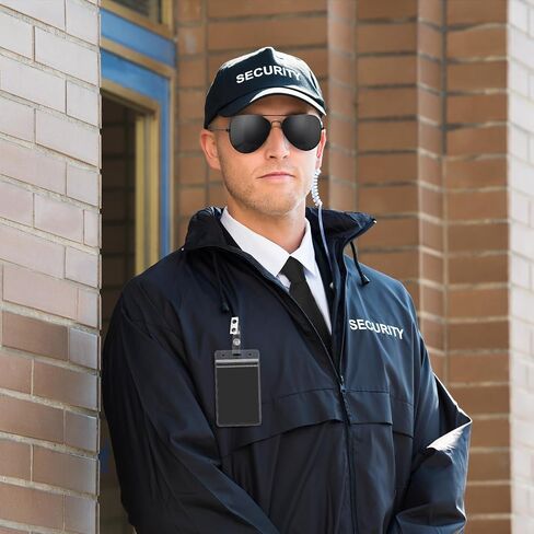 Mepase Set of 8 Agent Costume Set Secret Security Guard Costume Adjustable Pre-Tied Zipper Tie ID Badge Prop Black Sunglasses Earpiece for Men Halloween Party Cosplay Game in Saudi Arabia