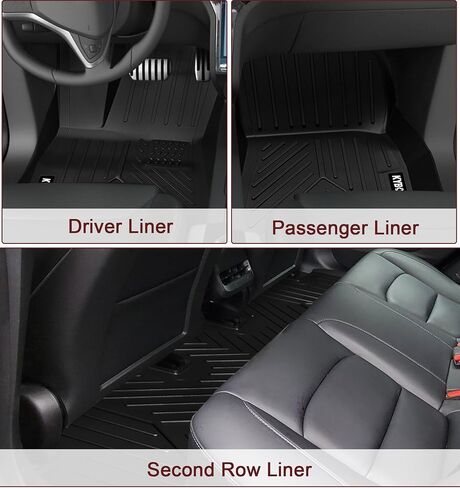 Custom Fit Floor Mats for 2020-2023 Tesla Model 3,6 Pack TPE Floor Liners Compatible with 2020 2021 2022 2023 Tesla Model 3 in Saudi Arabia