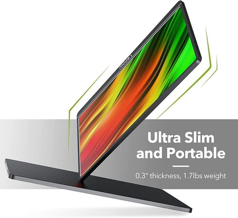Lepow Portable Monitor, 15.6" Portable Screen with 1080P FHD, IPS, HDR, Full-Function Type-C, Plug & Play, Smart Cover, Lightweight External Monitor for Laptop w/Full-featured USB-c Port, PC, Macbook in Saudi Arabia