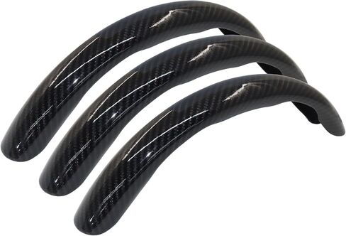 3pcs Carbon Fiber Steering Wheel Cover - Snap on 15 Inch Anti-Slip Car Steering Wheel Protector, Universal Car Interior Accessories (Black) in Saudi Arabia