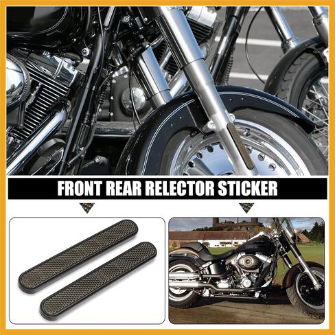 Front Lower Fork Reflector Sticker Rear Saddlebag Reflective Cover Universal Smoke 1 Pair Durable Material Replacement in Saudi Arabia