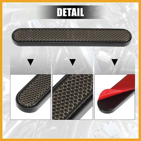 Front Lower Fork Reflector Sticker Rear Saddlebag Reflective Cover Universal Smoke 1 Pair Durable Material Replacement in Saudi Arabia