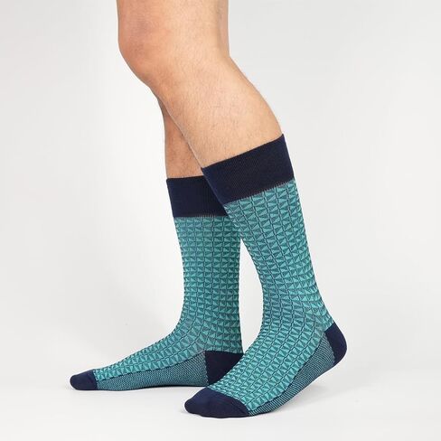 Men's Dress Socks - Premium Bamboo Fiber Patterned Socks, Business Casual, 5-Pair Crew Socks in Saudi Arabia