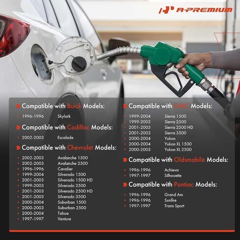 A-Premium Gas Cap Fuel Cap Compatible with Chevrolet Silverado 1500 HD, Tahoe, Suburban 2500, Avalanche, Cavalier & GMC Sierra 3500, Yukon XL & Cadillac Escalade & Buick & Oldsmobile & Pontiac in Saudi Arabia