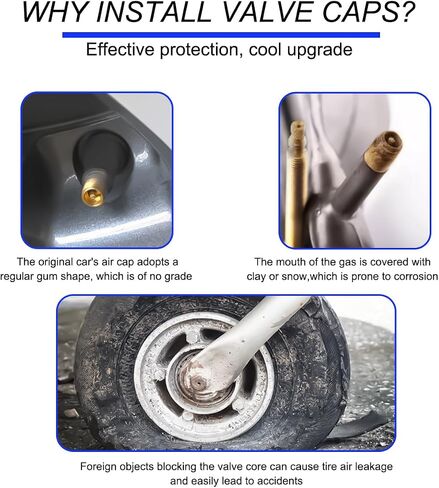 Bling Car Tire Valve Stem Caps, 4PCS Crystal Rhinestones Dustproof Vehicle Wheel Tyre Valve Caps for Women Girl, Auto Exterior Accessories, Universal for SUV Motorcycle Truck (Black) in Saudi Arabia