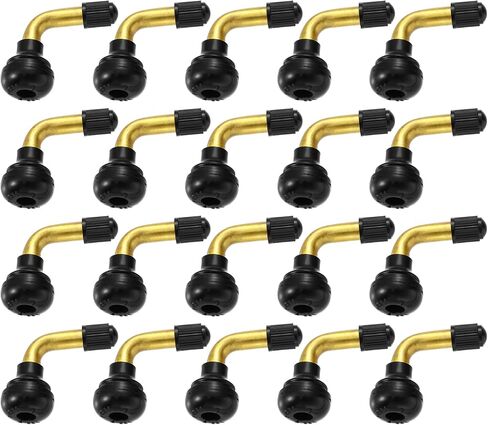 X AUTOHAUX 20pcs Auto Tire Valve Air Tyre PVR70 Valve Stem Bent 90 Degree Angled Snap in Rubber Base for Car Truck Motorcycle Bike Scooter ATV in Saudi Arabia
