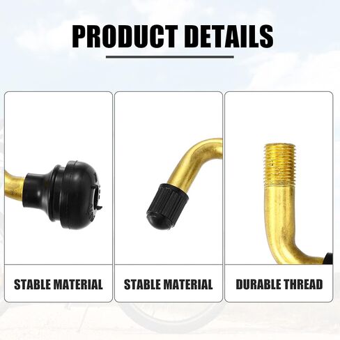 X AUTOHAUX 20pcs Auto Tire Valve Air Tyre PVR70 Valve Stem Bent 90 Degree Angled Snap in Rubber Base for Car Truck Motorcycle Bike Scooter ATV in Saudi Arabia