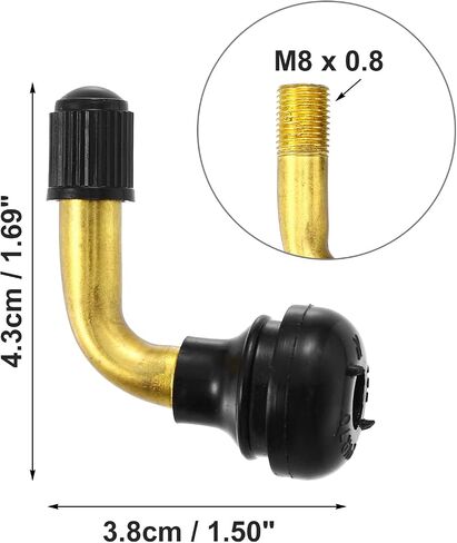 X AUTOHAUX 20pcs Auto Tire Valve Air Tyre PVR70 Valve Stem Bent 90 Degree Angled Snap in Rubber Base for Car Truck Motorcycle Bike Scooter ATV in Saudi Arabia