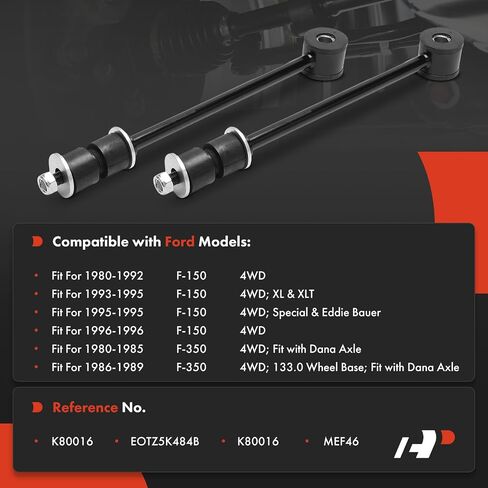 A-Premium 2 × وصلات شريط التثبيت الخلفية، متوافقة مع Ford F-150 F150 1980-1996، F-350 F350 1980-1989، 4WD in Saudi Arabia