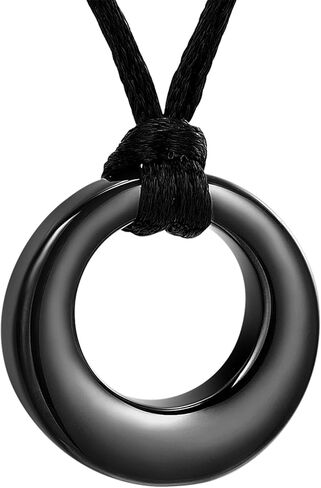 Urn Necklace for Ashes Memorial Cremation Jewelry for Ashes, Urns Pendant Keepsake Jewelry with Funnel Kit and Velvet Bag (Circle of Life) in Saudi Arabia