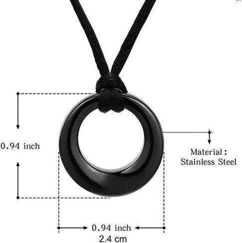 Urn Necklace for Ashes Memorial Cremation Jewelry for Ashes, Urns Pendant Keepsake Jewelry with Funnel Kit and Velvet Bag (Circle of Life) in Saudi Arabia