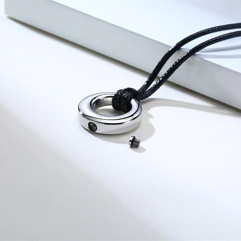 Urn Necklace for Ashes Memorial Cremation Jewelry for Ashes, Urns Pendant Keepsake Jewelry with Funnel Kit and Velvet Bag (Circle of Life) in Saudi Arabia