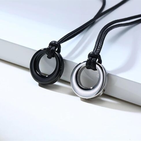Urn Necklace for Ashes Memorial Cremation Jewelry for Ashes, Urns Pendant Keepsake Jewelry with Funnel Kit and Velvet Bag (Circle of Life) in Saudi Arabia