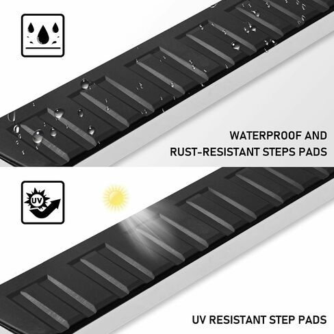 6 Inch Side Steps Running Boards Compatible with 2004-2014 Ford F150 Super Cab (3/4 Size Rear Doors). Nerf Bar Step Bar Black Heavy Duty Steel. in Kuwait