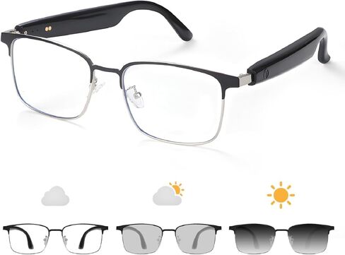 Bluetooth Audio Smart Blue Light Glasses for Men & Women, Blue Light Filtering & Open Ear Sound Smart Glasses with Mic & Speakers - Touch & Voice Assistant Compatible for Office,Music,Answering Calls in Kuwait