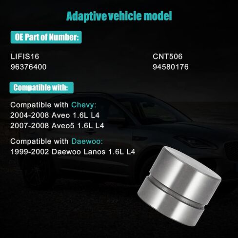 16 قطعة LIFIS16 رافع صمام هيدروليكي متوافق مع Chevry Aveo 2004-2008، Aveo5 2007-2008، متوافق مع Daewoo Daewoo Lanos 1999-2002 1.6L L4، يستبدل 96376400 CNT506 in Saudi Arabia