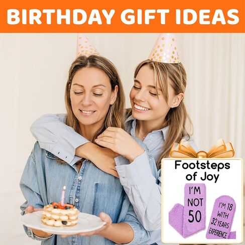 HAPPYPOP 50th Birthday Gifts for Women - Novelty Socks for 50 Year Olds, 50 Year Old Birthday Gifts Ideas in Saudi Arabia