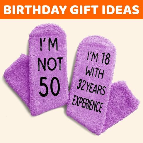 HAPPYPOP 50th Birthday Gifts for Women - Novelty Socks for 50 Year Olds, 50 Year Old Birthday Gifts Ideas in Saudi Arabia