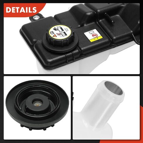 A-Premium Engine Coolant Overflow Recovery Reservoir Tank [with Cap & Sensor] Compatible with Ford Mustang 1997 1998 1999 2000, 4.6L - Front Side in Saudi Arabia