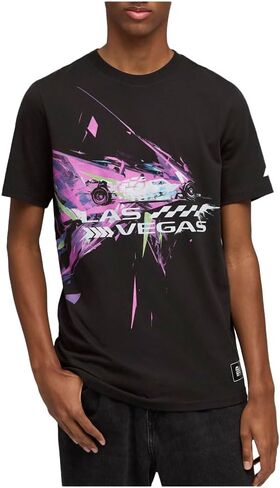 بوما للرجال F1 Las Vegas Race Graphic رقبة دائرية وأكمام قصيرة كاجوال - أسود in Saudi Arabia