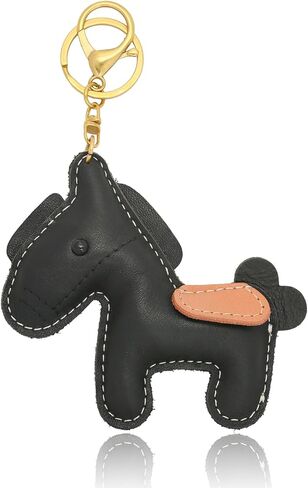 Leather Horse Keychains for Women Car Key Rings Female Handbags Backpacks in Kuwait