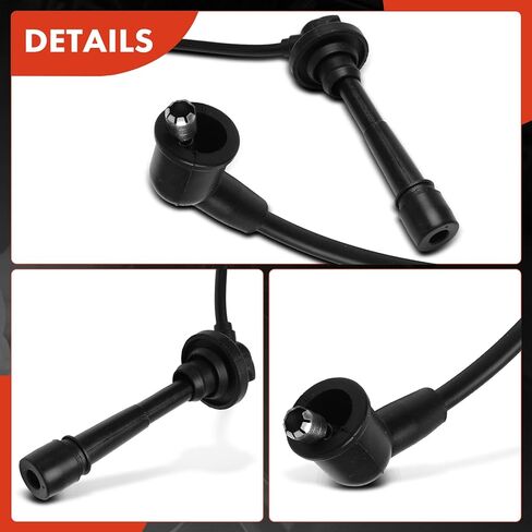 A-Premium 6PCS Spark Plug Wires Compatible with Toyota Corolla 1987-1989, MR2 1985-1989 & Chevrolet Nova 1988 in Saudi Arabia