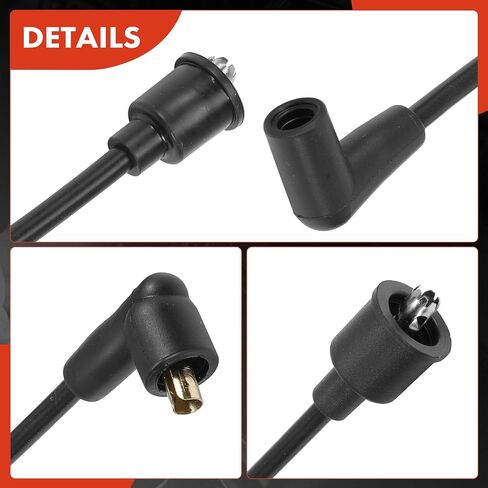 A-Premium Spark Plug Wire Compatible with Chrysler Town & Country 1960-1964 & Dodge Charger 1968-1972, Challenger 1970-1971 & Plymouth Fury, Savoy, 5.9L 6.3L 7.2L 6.6L 7.0L, 9-PC Set in Saudi Arabia