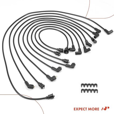 A-Premium Spark Plug Wire Compatible with Chrysler Town & Country 1960-1964 & Dodge Charger 1968-1972, Challenger 1970-1971 & Plymouth Fury, Savoy, 5.9L 6.3L 7.2L 6.6L 7.0L, 9-PC Set in Saudi Arabia