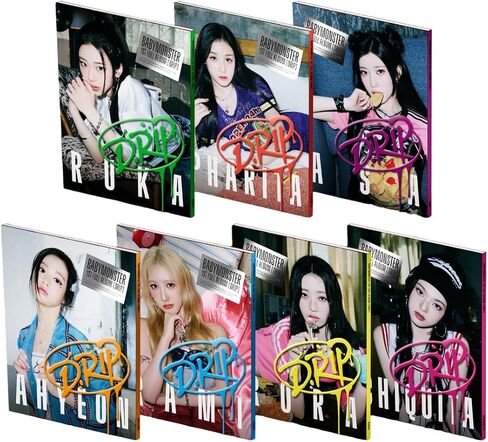 BABYMONSTER 1st FULL ALBUM [DRIP] TAG 7 Set Version + [Pre-Order Embossed Sticker, Hologram Selfie Photocards] in Saudi Arabia