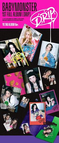 BABYMONSTER 1st FULL ALBUM [DRIP] TAG 7 Set Version + [Pre-Order Embossed Sticker, Hologram Selfie Photocards] in Saudi Arabia