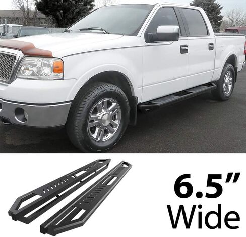 درع HD Ridez Hybrid Rocker Steps Armor متوافق مع Ford F150 2004-2008 SuperCrew Cab (قضبان جانبية لخطوات Nerf) in Saudi Arabia