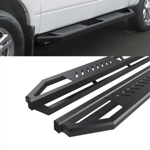 درع HD Ridez Hybrid Rocker Steps Armor متوافق مع Ford F150 2004-2008 SuperCrew Cab (قضبان جانبية لخطوات Nerf) in Saudi Arabia