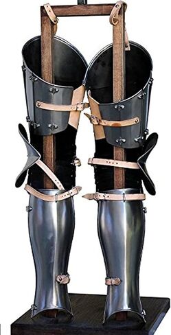 الصلب Greaves القرون الوسطى LARP درع الساق الحرس ريفي خمر ديكور المنزل الهدايا in Kuwait