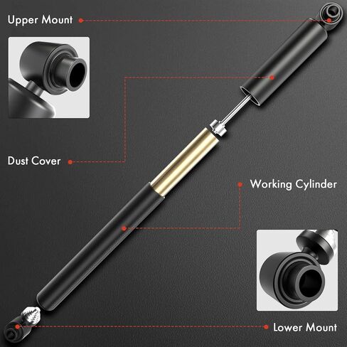 A-Premium Rear Shock Absorber Compatible with GMC Acadia 2017-2018 & Cadillac XT5 2017-2018/2019, without Damping Control, 2-PC Set in Saudi Arabia