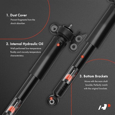 A-Premium Rear Shock Absorber Compatible with GMC Acadia 2017-2018 & Cadillac XT5 2017-2018/2019, without Damping Control, 2-PC Set in Saudi Arabia